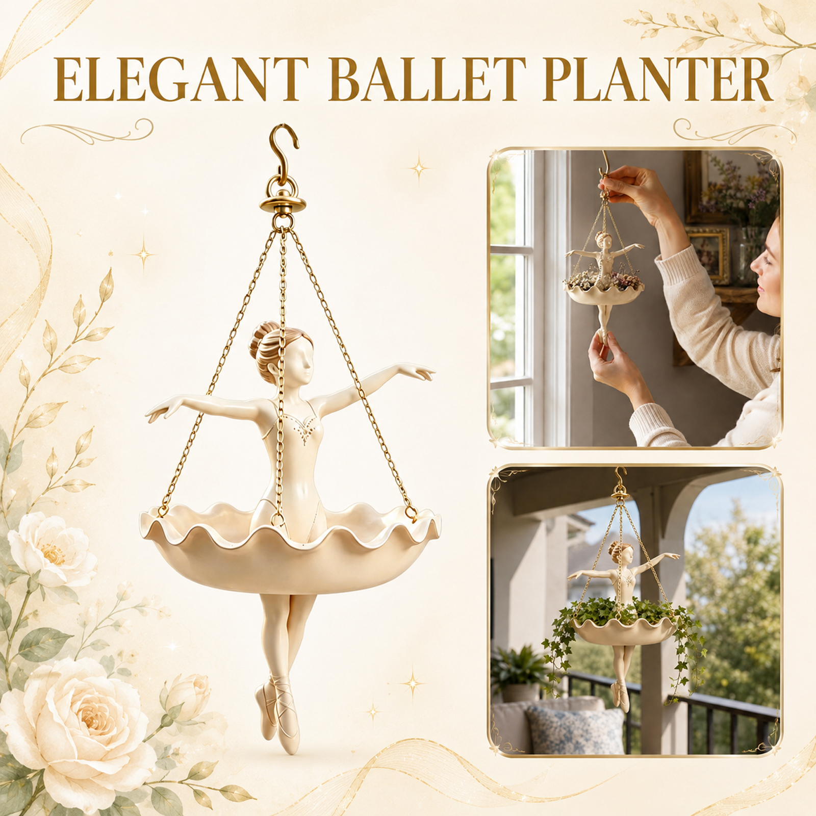 Ballet Dancer Hanging Planter  - Spider Plant Hanging 评论和价格