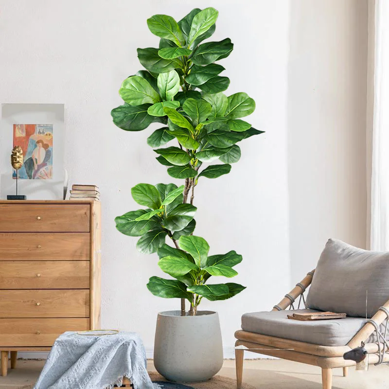 2-4.9FT Large Artificial Ficus - Ficus Lyrata Tree 评论和价格