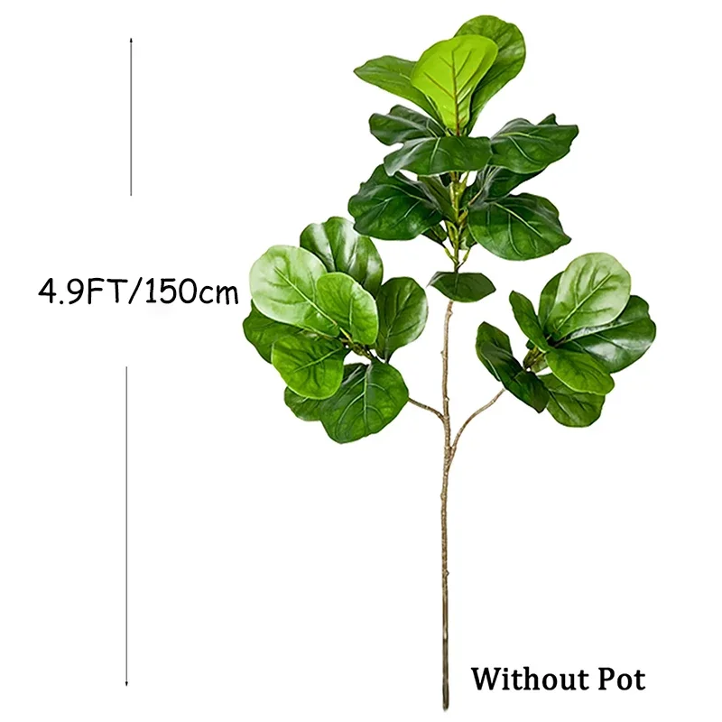 2-4.9FT Large Artificial Ficus - Ficus Lyrata Tree 评论和价格